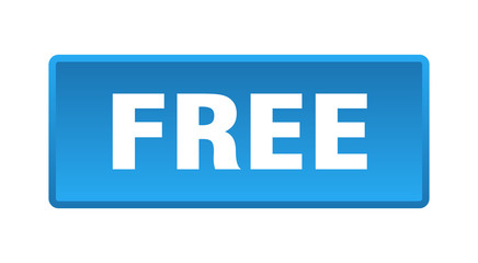 free button. free square blue push button