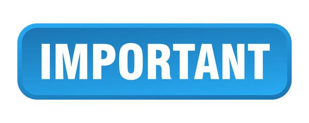 important button. important square 3d push button