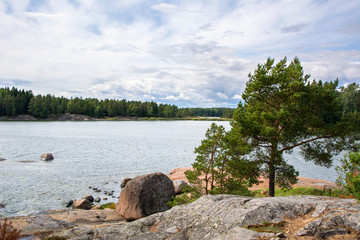 Coastal view in summer, Linlo, Kirkkonummi, Finland