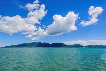 Fototapeta premium Sky beach sea island chang in Trad,Thailand