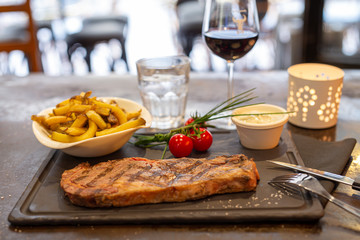 Board of fried steak