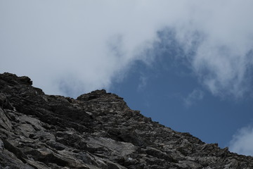 Fototapeta na wymiar Trekking on the Rocciamelone
