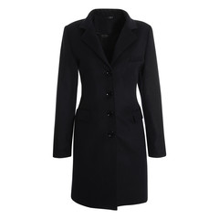 Black woman coat isolated on white background