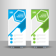 Roll-up for exhibitions, banner for seminar, layout for placement of photos. Universal stand for conference.