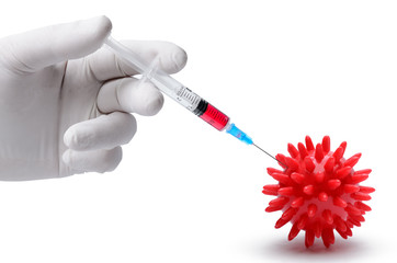 Injection for treatment of diseases, epidemics flu, and coronavirus. Vaccine for treatment pandemic...