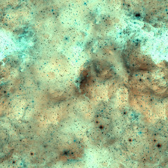 Cosmic fabric seamless pattern. Green abstract 