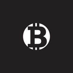 Bitcoin currency icon logo design vector