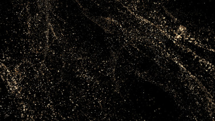 Golden Glitter Splash background, Magical Particles