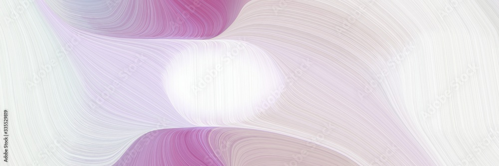 Poster abstract dynamic curved lines surreal horizontal header with lavender, rosy brown and pastel violet colors. elegant curved lines with fluid flowing waves and curves
