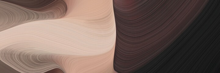 abstract dynamic curved lines decorative header design with tan, very dark blue and rosy brown colors