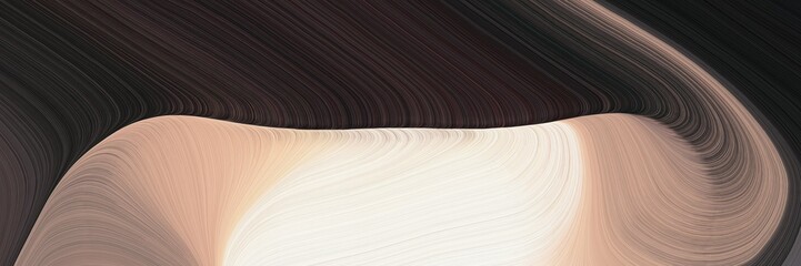 abstract dynamic curved lines flowing designed horizontal banner with baby pink, pastel gray and very dark blue colors. elegant curved lines with fluid flowing waves and curves