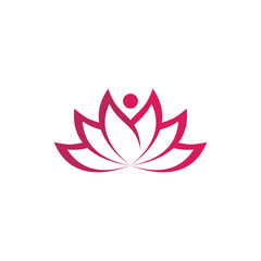 Beauty Vector lotus flowers design logo