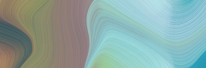 Obraz premium abstract dynamic curved lines surreal header design with pastel blue, pastel brown and gray gray colors