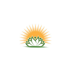 Beauty Vector lotus flowers design logo