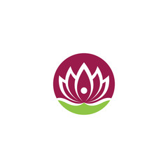 Beauty Vector lotus flowers design logo