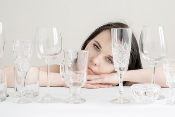 wine glasses sunlight shadow sun wine different glare hand woman white black background