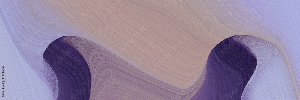 Poster abstract dynamic curved lines surreal banner design with rosy brown, very dark magenta and light pas