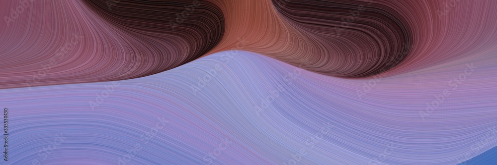 Aufkleber abstract dynamic curved lines dynamic banner design with medium purple, old mauve and antique fuchsia colors. elegant curved lines with fluid flowing waves and curves