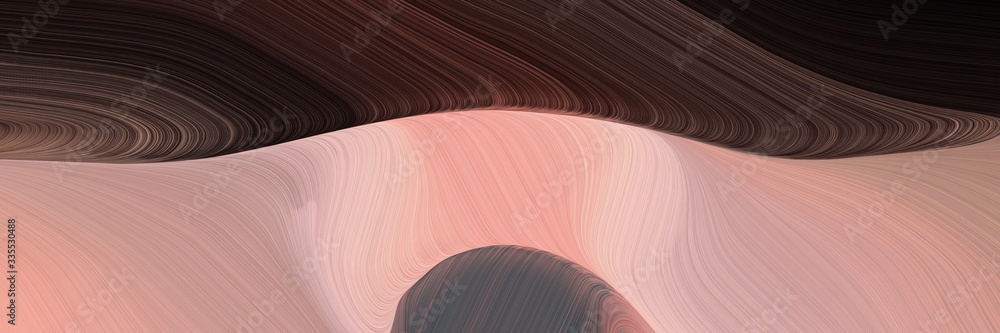 Aufkleber abstract dynamic curved lines dynamic header design with very dark pink, tan and old mauve colors. elegant curved lines with fluid flowing waves and curves