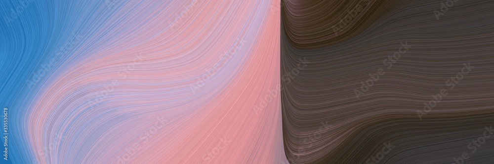 Poster abstract dynamic curved lines modern header design with dark slate gray, pastel violet and steel blu