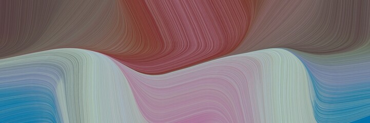 abstract dynamic curved lines dynamic horizontal banner with gray gray, old mauve and teal blue colors. elegant curved lines with fluid flowing waves and curves