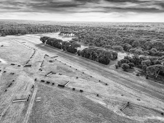 Aerial view from the drone of a Hippodrome