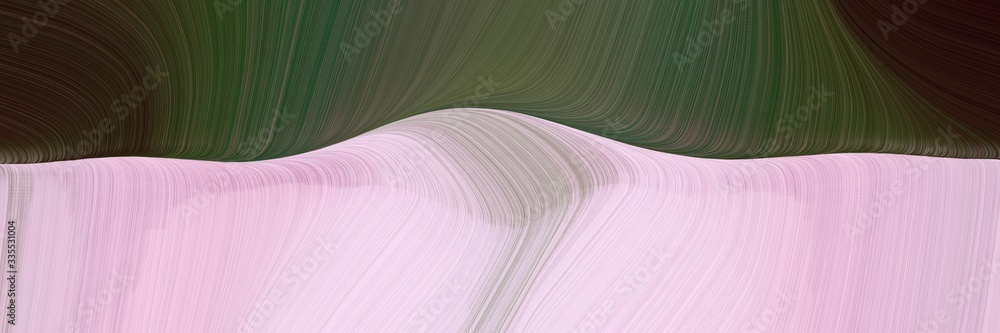 Aufkleber abstract dynamic curved lines artistic banner design with thistle, dark slate gray and gray gray colors. elegant curved lines with fluid flowing waves and curves