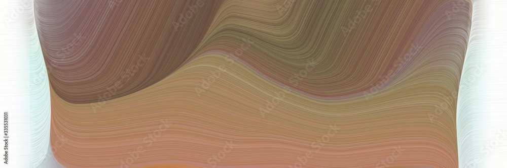 Poster abstract dynamic curved lines colorful banner design with pastel brown, lavender and rosy brown colors. elegant curved lines with fluid flowing waves and curves