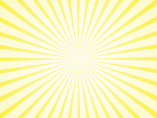 Sunlight abstract yellow background. Retro bright backdrop with sun rays vector illustration