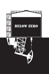 Oil prices crash below zero concept vector illustration