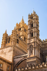 Fototapeta na wymiar View of The Palermo Cathedral, details, Sicily, italy