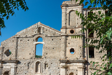 Medieval church ruins in Squillace, Calabria, Italy