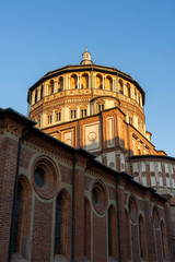 Church of Santa Maria delle Grazie in Milan, Italy. Dome