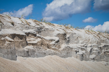 A line of eroded sand dunes at Holgate, NJ