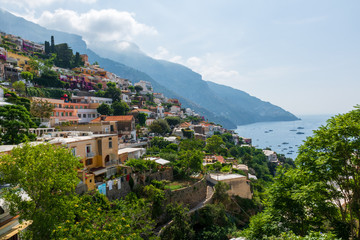 View on the ocean from the village of Positano