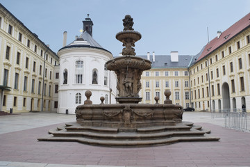 Fototapeta na wymiar Courtyard of Prague Castle, Czech Republic