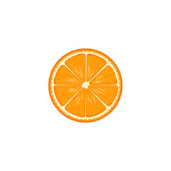 Orange or Tangerine fruits. Vector isolated illustration on white background.  