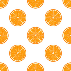 Orange or Tangerine texture. Vector isolated illustration on white background.  