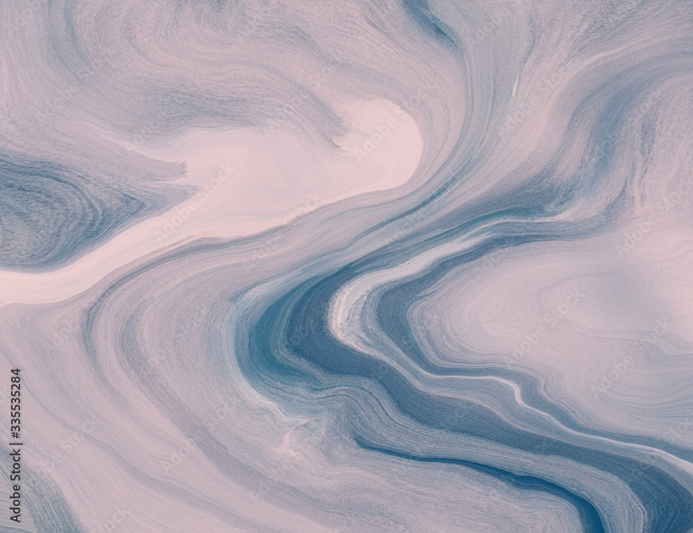 Aufkleber abstract art colorful paint fluid wavy surface curve lines in blue pink for backgrounds, banner.