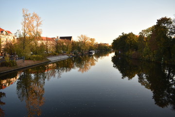 Scene on the Spree river in Charlottenburg berlin Germany