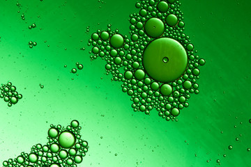 Abstract Green water bubbles background