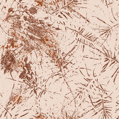 Tropical Leaf. Beige Modern Motif. Jungle Print