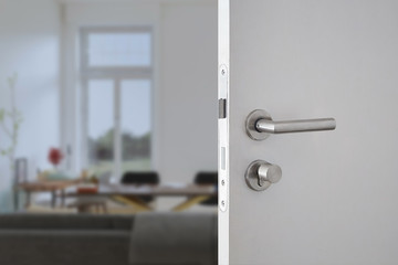 Digital Door handle or Electronics knob  for access to room security, Door wooden half opening...