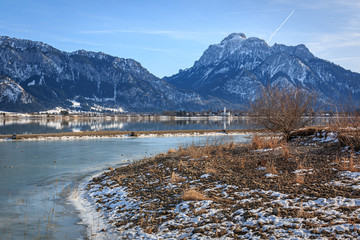 Forggensee im bayerischen Allgäu