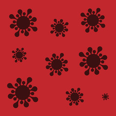 Coronavirus Vector Icon. Infographic Element . Virus Cell Icon. Corona Virus Sign Icon. Wuhan Pneumonia. COVID-19 NCOV-2019 Corona Virus Abbreviation. Bacteria Scheme. Vector Flat Symbol