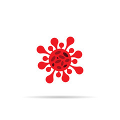 Coronavirus Vector Icon. Infographic Element . Virus Cell Icon. Corona Virus Sign Icon. Wuhan Pneumonia. COVID-19 NCOV-2019 Corona Virus Abbreviation. Bacteria Scheme. Vector Flat Symbol