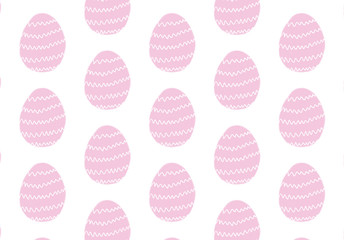 Background texture pattern seamless illustration. Easter eggs, pink white holiday cute background for banner, greeting card, postcard, flyer