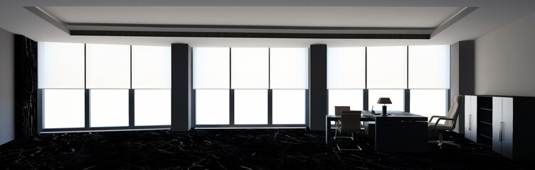 Modern office interior. 3D rendering.