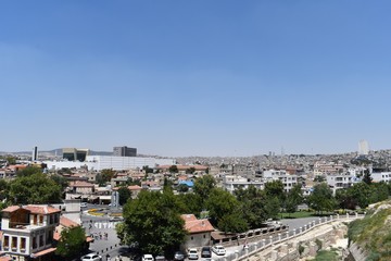 Fototapeta na wymiar Gaziantep / Turkey - 31 July 2019 : View of city center from high ground