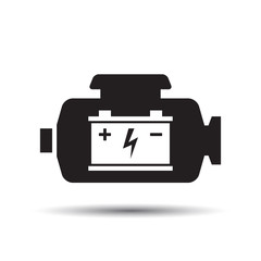 Electric Car Icon, electric motor.